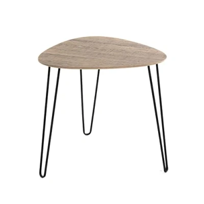 Imagen de HAKU Möbel Mesa auxiliar roble, negro, MDF, metal Dim.: AN 40 cm x AL 43 P cm, Estilo: Moderno
