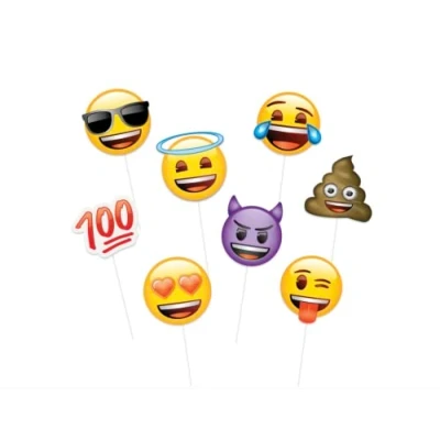 Imagen de Unique Party Emoji Juego de accesorios para cabina fotos, Multicolor (50641) , color/modelo surtido