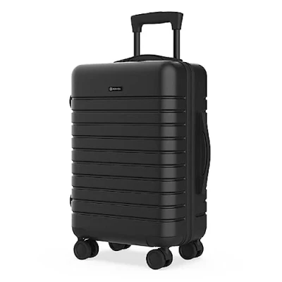 Imagen de NUMADA Maleta de Viaje Cabina ABS Upfly T20 (56x37x22cm) con Cierre TSA y 4 Ruedas Dobles. Mano Rígida Múltiples Compartimentos Interiores Ligeras Resistentes Negro