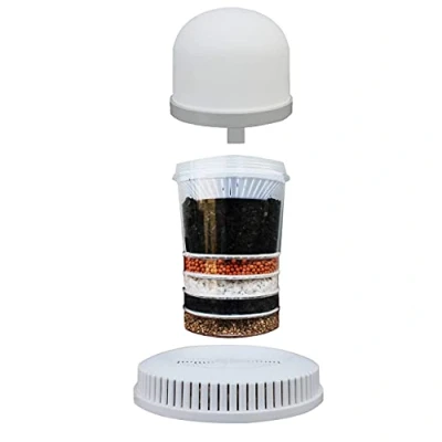 Imagen de ECODE® Recambio para Aqua Filter Tower Pack de 3 filtros: Base Fijación, Capas varios minerales, Filtro Cerámico, Valido Fuente Agua ECO 3150
