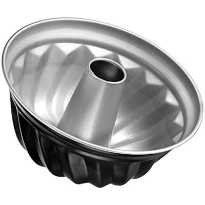 Imagen de Zenker Energy Molde para Hornear Rosco Alto Redondo con Revestimiento Antiadherente Teflón, Libre de PFOA, reducción del 30% Energía, Color Negro y Plateado, 22 cm, 1 ud.