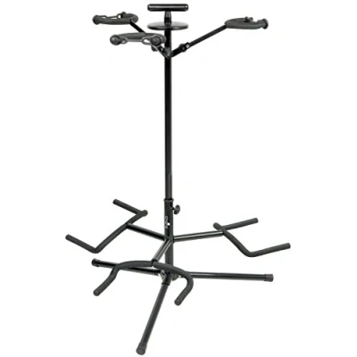 Imagen de soporte para guitarra TRIPLE el cuello perfecto una trípode estable diseñado sostener de forma segura con ajustable 3 Compatible con.