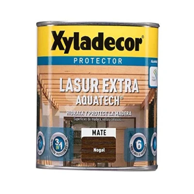 Imagen de Xyladecor 250 Lasur Extra Mate Aquatech, Para madera Nogal, 750 ml