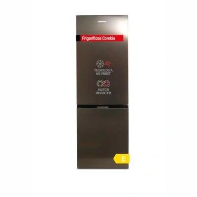 Imagen de Corberó Frigorífico Combi 293L CCH18564NFX No Frost Eficiencia Energética D Luz LED Crisper Balcones Ajustables Estantes de Cristal, Hueveras, Cubiteras Inox