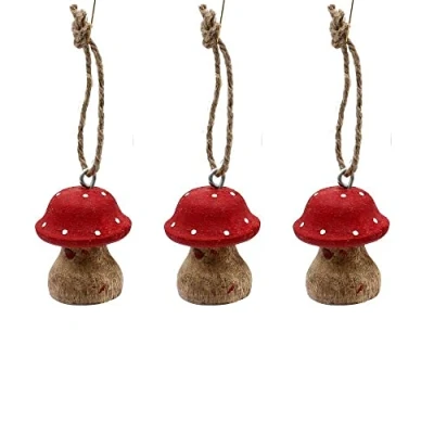 Imagen de Dekohelden24 Colgante de Madera con Forma Seta/Colgante árbol en Juego 3 Unidades, tamaño Cada Colgador: 5 x 4 cm, cm Aprox