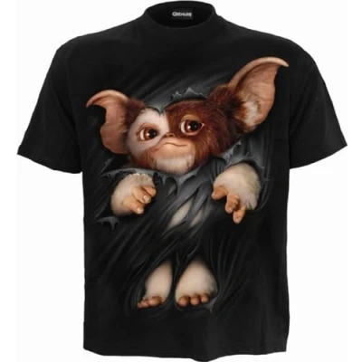 Imagen de WB Studio Gremlins Gizmo Camiseta con Estampado Frontal Negro M