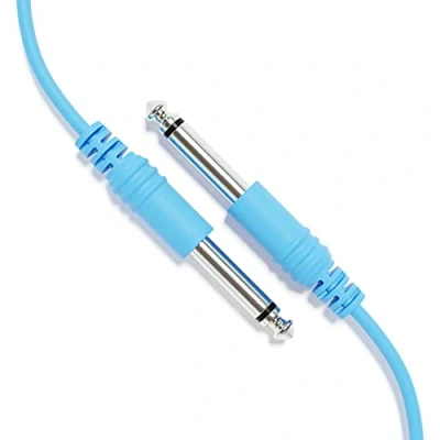 Imagen de ExcelValley 1 Pack Cable de Guitarra Instrumento Mono Conexión Conducción TS 6,35mm 1/4&quot; [Azul 180cm 71&quot;]