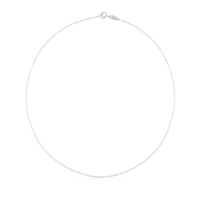 Imagen de TOUS Gargantilla de Plata Primera Ley para Mujer con Anillas Ovales, 45 cm Largo, Clásica e atemporal, Colección Chain