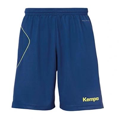 Imagen de Kempa Curve Short de Juego, Hombre, Azul Profundo/Amarillo Fluor, 116