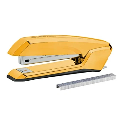 Imagen de Bostitch Office Ascend Grapadora 3 en 1 con removedor integrado y almacenamiento de grapas, capacidad para 20 hojas, cromo dorado