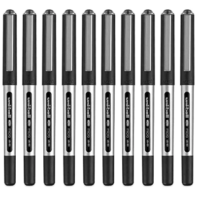 Imagen de Uni ball Eye Micro UB 150 Bolígrafo de tinta gel 0,5 mm 10 pcs Mitsubishi lápiz, color negro