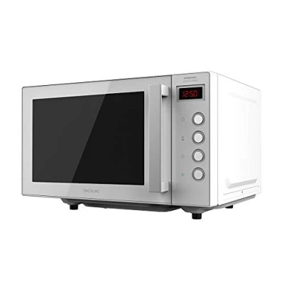 Imagen de Cecotec Microondas sin plato GrandHeat 2000 Flatbed White. Capacidad 20 litros, Potencia 700 W, Temporizador hasta 60 min, Revestimiento interior cerámico, Fácil limpieza