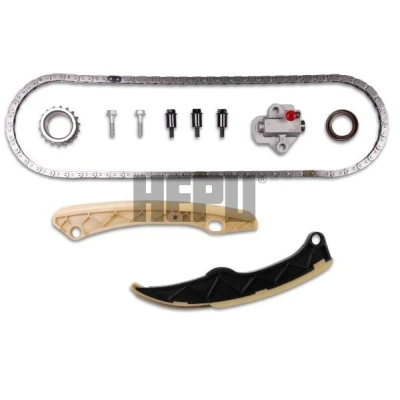 Imagen de HEPU 21 0559 Juego de cadena distribución con rueda dentada cigüeñal, árbol retén tornillos Símplex, cerrada HYUNDAI: ix35 norauto,