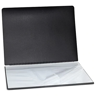 Imagen de Liquidraw Estuche de arte tamaño A3 para artistas con 20 fundas, almacenamiento archivos, en espiral, artistas, arquitectos, dibujos, pintura, documentos y archivos profesionales