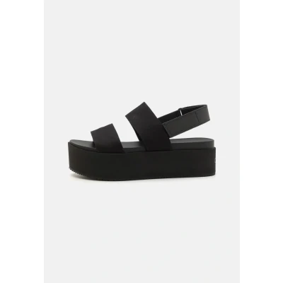 Imagen de Calvin Klein Jeans Flatform Sling Sandalias con plataforma, Mujer, Talla: 40, Triple black Zapatos