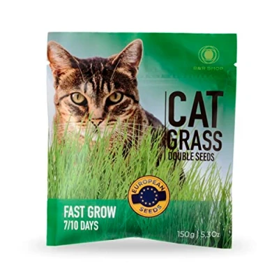 Imagen de R&amp;R SHOP Mezcla de Semillas Catnip, Crecimiento Rápido para un Gato Feliz, Europeas (150gr)