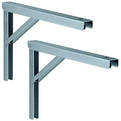 Imagen de 2 Piezas GedoTec Consola plegable extensión de la mesa LÍNEA PROFESIONAL acero metal regulable 70 80 90 Capacidad carga 180 kg Calidad marca para su Sala estar Stück 300 x 30 250 mm