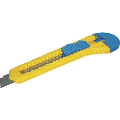 Imagen de Danubio 7946001 99 Cutter/Seguridad Cutter plástico, con bloqueo de seguridad, 18 mm, color azul/amarillo