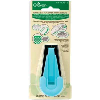 Imagen de Clover Cinta al bies Fusible de 25 mm, Multicolor