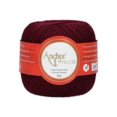 Imagen de Anchor Freccia 4771012 00072 Ovillo de ganchillo (100% algodón), color rojo