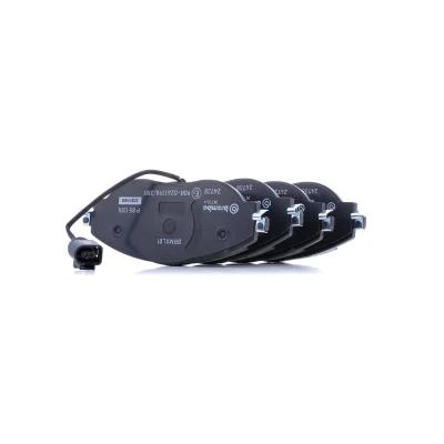 Imagen de BREMBO P 85 131X Juego de pastillas freno con contacto avisador desgaste tornillos pinza freno, Chapa antichirridos sin accesorios