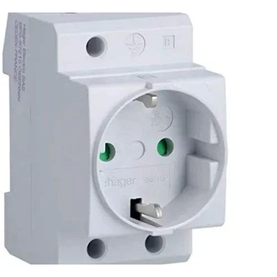 Imagen de Hager Base enchufe schuko 10/16a 230v 2 polos+tierra