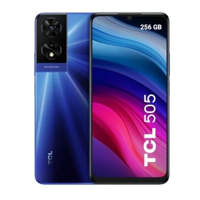Imagen de TCL 505 256GB Smartphone de 6.75&quot; Pantalla HD+ NXTVISION Mayor Confort Ocular, 10GB (6+4), Ampliable MicroSD, Dual SIM, Doble Altavoz, Cámara 50MP, Batería 5010mAh, Android 14. Ocean Blue