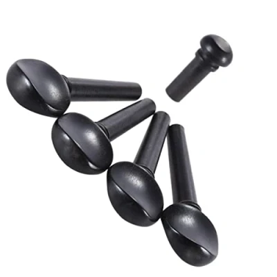 Imagen de KERREY Clavijas De Ajuste violín 1/8 1/4 1/2 3/4 4/4 Tamaño Ebony Wood Violin Fiddle Tuning Pegs Endpin Reemplazo Negro Kit acesorios (Color : Size 3 4)