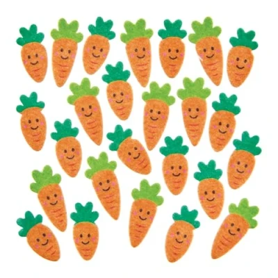 Imagen de Baker Ross FX980 Pegatinas de fieltro zanahoria Pack 150, Pascua para manualidades y tarjetas infantiles
