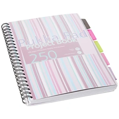 Imagen de PUKKA A4 Pad Project Book 250 Pages Assorted Colours