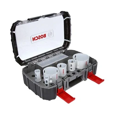 Imagen de Bosch Professional Set de 9 unidades Sierras Corona Progressor for Wood and Metal (para electricistas, Ø 19 83 mm, Accesorios para Taladro)