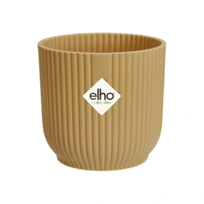 Imagen de Elho Vibes Fold Round Mini 9 Macetero por Interior Ø 9.3 x H 8.8 cm Amarillo/Butter Yellow