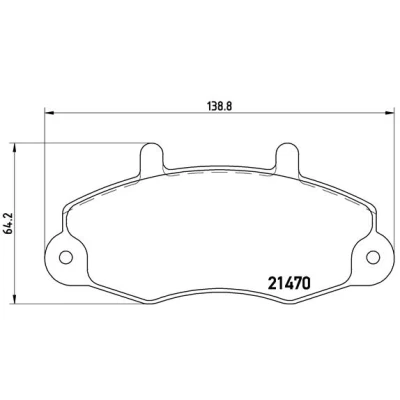 Imagen de BREMBO P 24 049 Juego de pastillas freno con avisador acústico desgaste sin accesorios FORD: Transit Mk4 Furgón