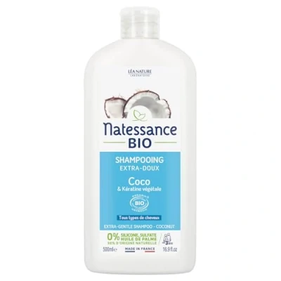 Imagen de Natessance Champú extra suave Coco Bio &amp; Queratina vegetal 500 ml