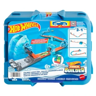 Imagen de Hot Wheels Track Builder Pack Gravedad del Viento Pista para Coches de Juguete, Incluye 1 vehículo, 6 años (Mattel HNJ67)
