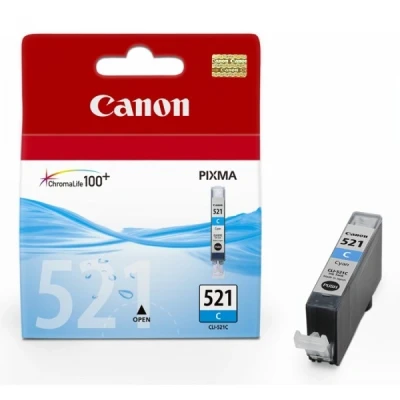 Imagen de Canon CLI 521 C Cartucho de tinta original Cian para Impresora Inyeccion Pixma iP3600 iP4600 iP4700 MP540 MP550 MP560 MP620 MP630 MP640 MP980 MP990 MX860 MX870