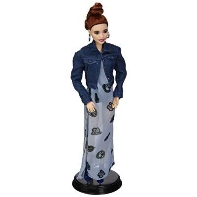 Imagen de Barbie Muñeca Diseñada por Marni Serofonte con Vestido Largo, Multicolor (Mattel FJH76)