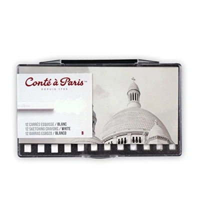 Imagen de Conté à Paris Set de 12 carrés esbozo, color blanco B