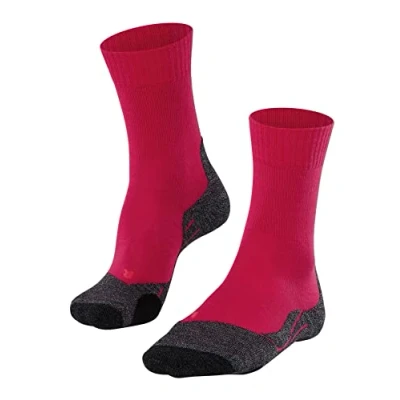 Imagen de FALKE TK2 Explore W SO lana hilo funcional anti ampollas gruesa 1 par, Calcetines para senderismo Mujer, Rojo (Rose 8564), 37 38