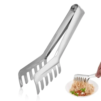Imagen de Pinzas para Servir Espaguetis, espagueti de acero inoxidable, Cocina, Servidor pasta Tenedor En forma peine hornear Cocina