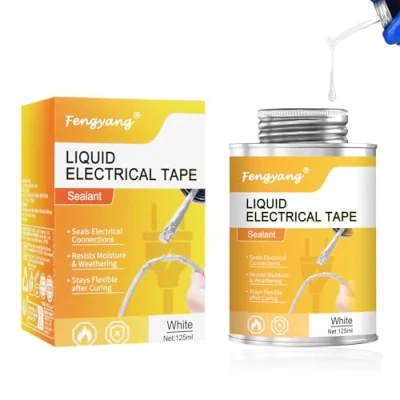 Imagen de Fengyang® Cinta aislante Liquida, Gel Electrico, Pegamento líquido, Capa de goma líquida, Aislamiento Líquidos, Eléctrica Líquido (Blanco)