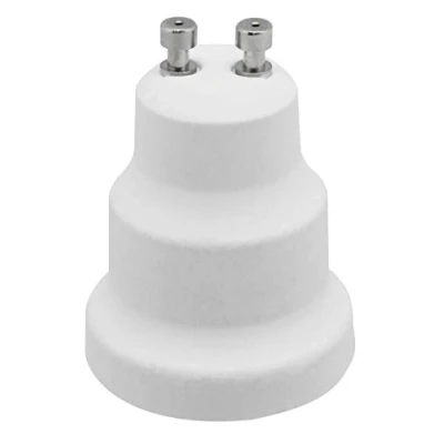 Imagen de Electraline 71193, Portalámparas convertidor adaptador de GU10 a E27, blanco