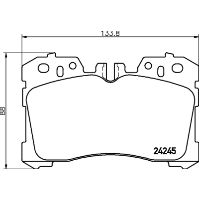 Imagen de HELLA 8DB 355 006 661 Juego de pastillas freno preparado para indicador desgaste LEXUS: LS IV