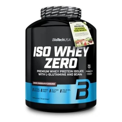 Imagen de BioTechUSA Iso Whey Zero Premium Protein Isolate Grass Fed Enzyme Free Sugar and Gluten free, 1816 g, Chocolate Negro