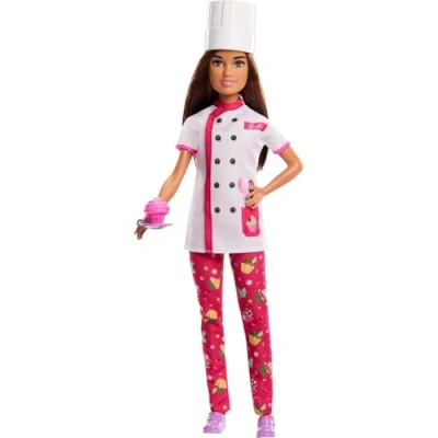 Imagen de Barbie Tú puedes ser Patinadora sobre hielo Muñeca profesiones morena con accesorios, juguete +3 años (Mattel HRG37)