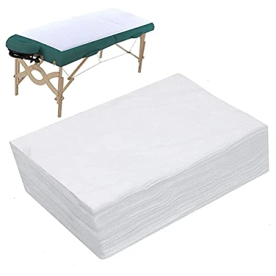 Imagen de Juego de 20 sábanas desechables no tejidas impermeables y a prueba aceite, para mesa masaje, fundas cama gruesas, spa, club, salón belleza, hoteles, pestañas tatuaje, 80 x