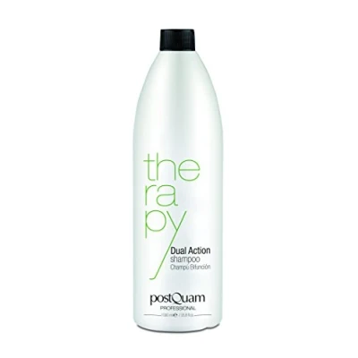 Imagen de Postquam Champú para Cabellos Grasos y Puntas Secas Dual Action Bifunción Antigrasa + Hidratante Regula la Secreción de Grasa Regenera Queratina Natural del Cabello 1000 ml