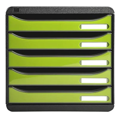 Imagen de Exacompta 3097225D Caja organizadora, 5 cajones, color verde claro glossy