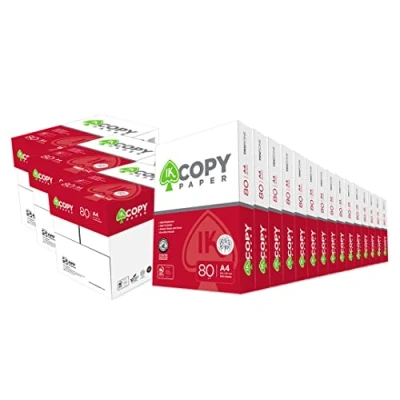 Imagen de Folios Marca Copy Paper 3 Cajas con 15 Paquetes de 500 hojas (7.500 folios) DIN A4 y 80 grs para Oficina, Hogar Impresoras Láser Inyección Fotocopiadora Fax