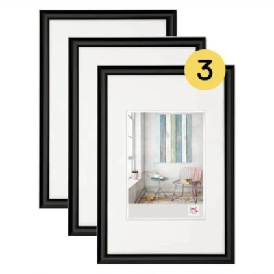 Imagen de Walther Design 3er P. Trendstyle marco de plástico 030X040 negro